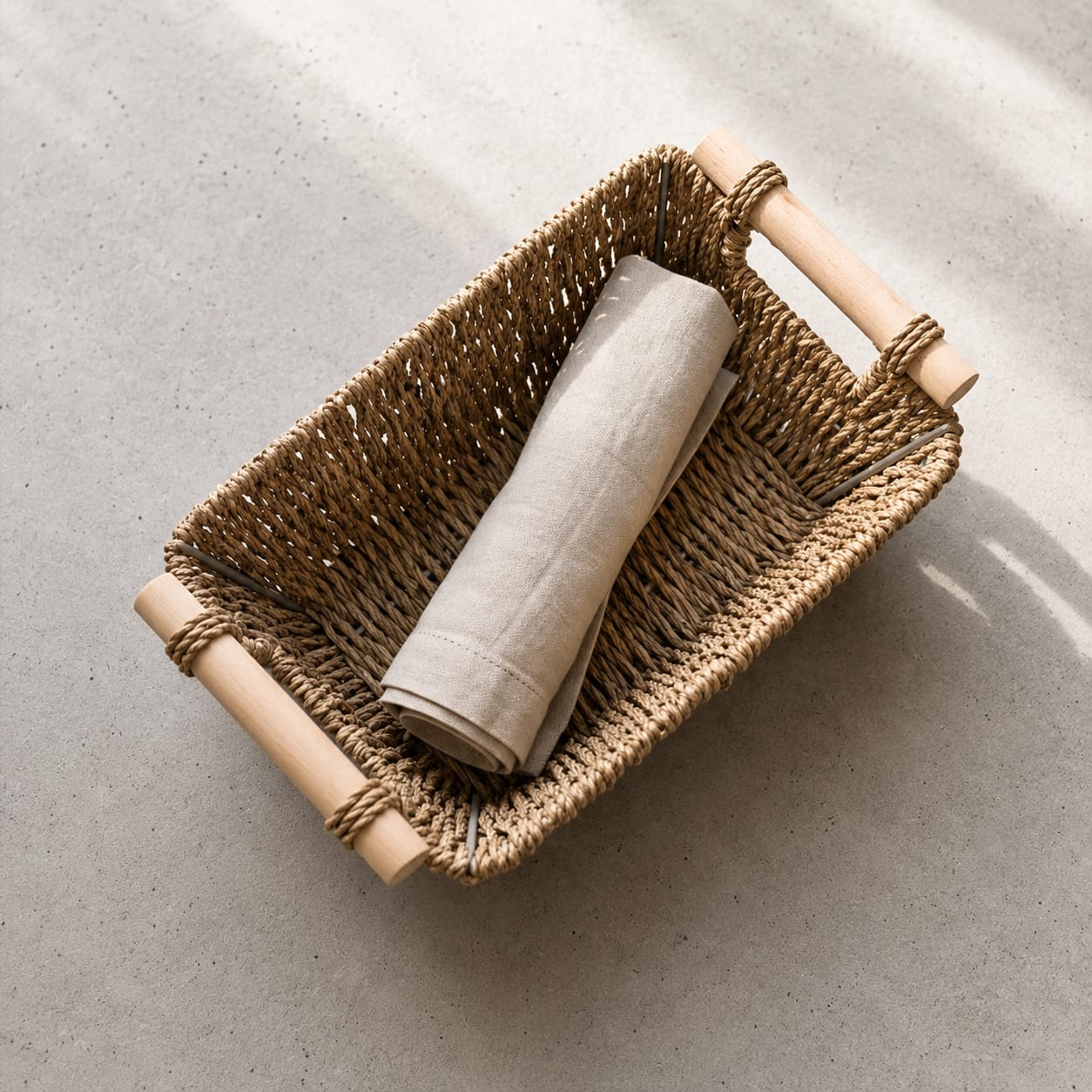 Rectangular Woven Baskets Set (2pcs)