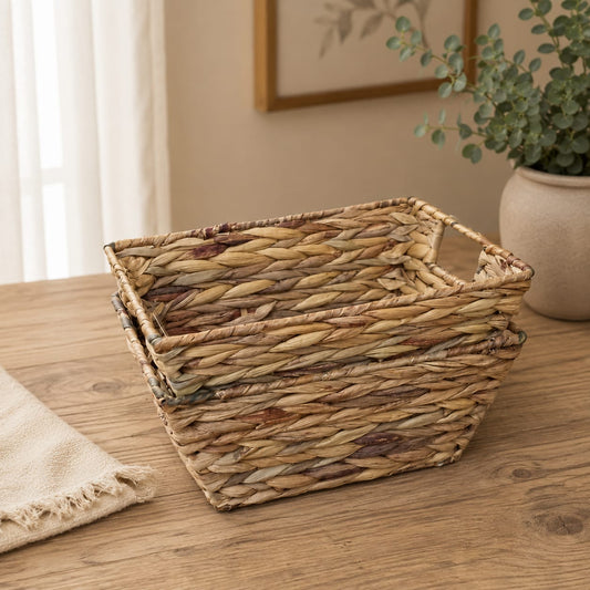Rectangular Woven Baskets Set (2pcs)