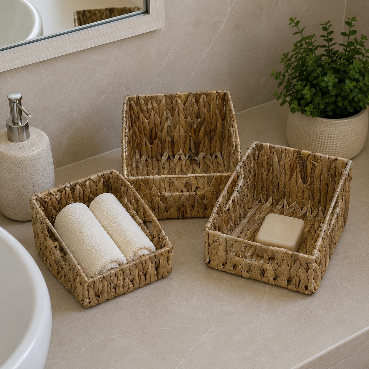 Woven Baskets Set (3pcs)