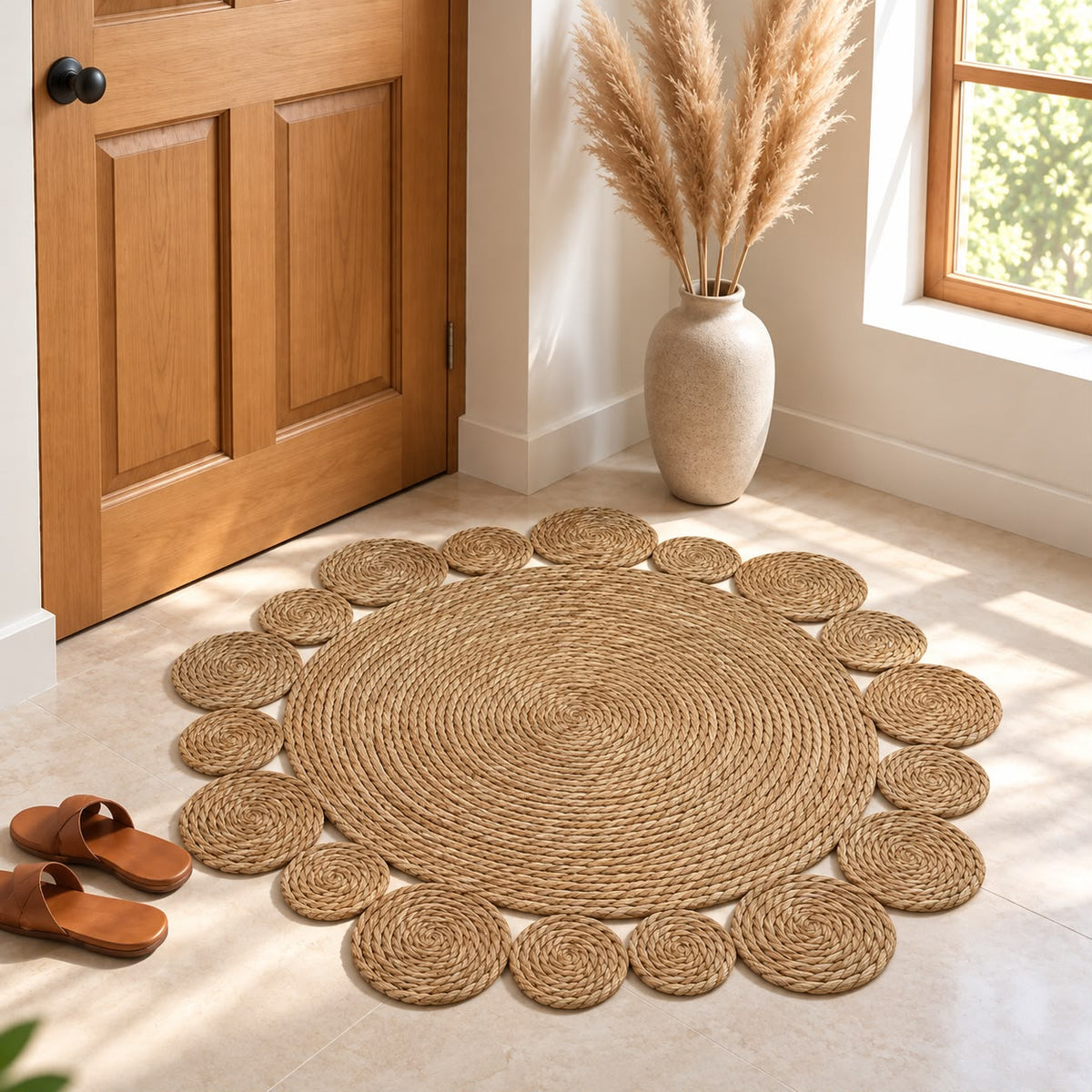 Bubbles Woven Round Floor Mats (Available in 2 sizes)