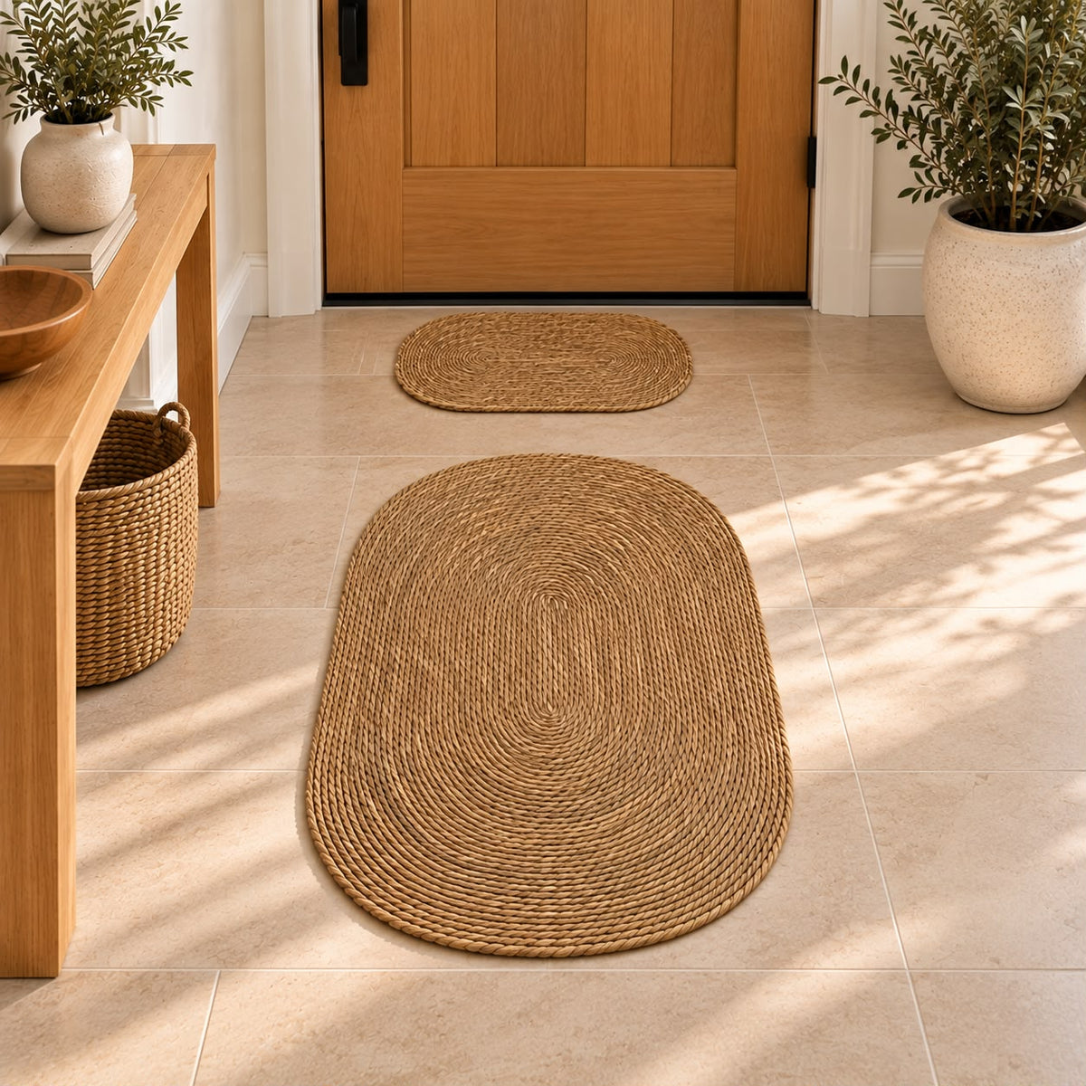 Woven Oval Floor Mats (Available in 2 sizes)