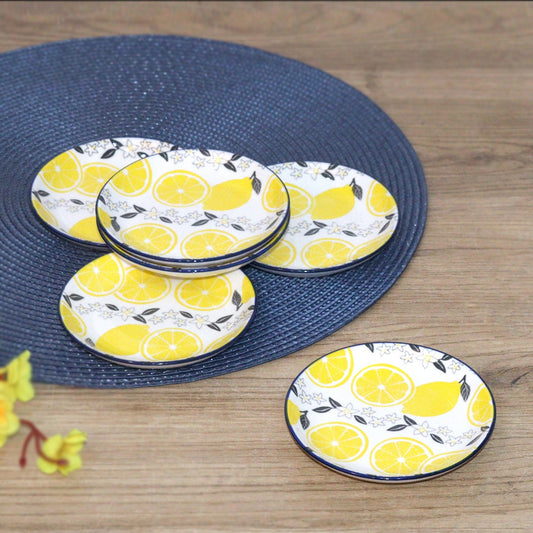 Lemons Porcelain Saucer Set