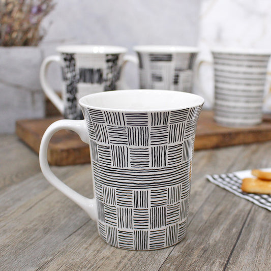 B&W Porcelain Mugs