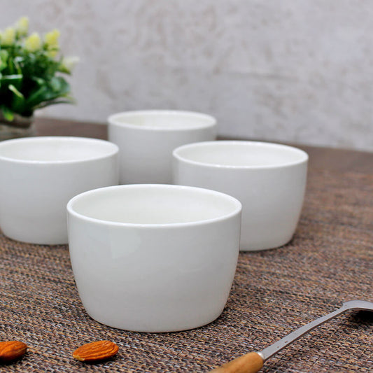 Simple White Porcelain Bowl