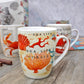 Orange Sea Porcelain Mugs with Box