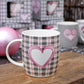 Pink Hearts Porcelain Mugs with Box